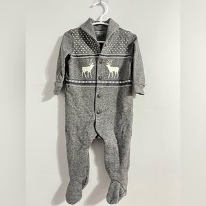 Polo RL Preloved Vintage Baby Romper in Gray. size 9 months. Washed with dreft.